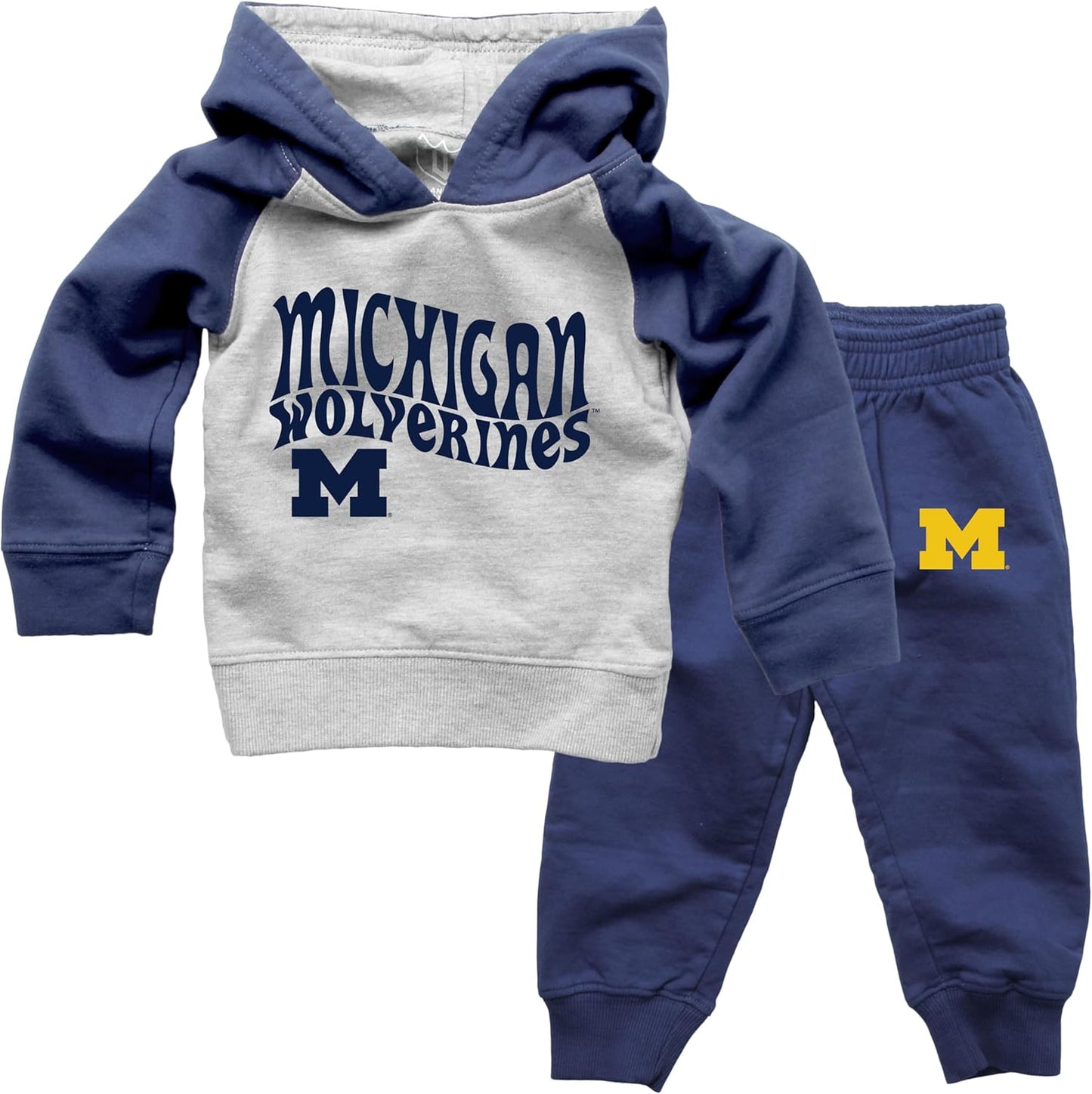 Wes and Willy Infant and Toddler College Hoodie and Pant Set