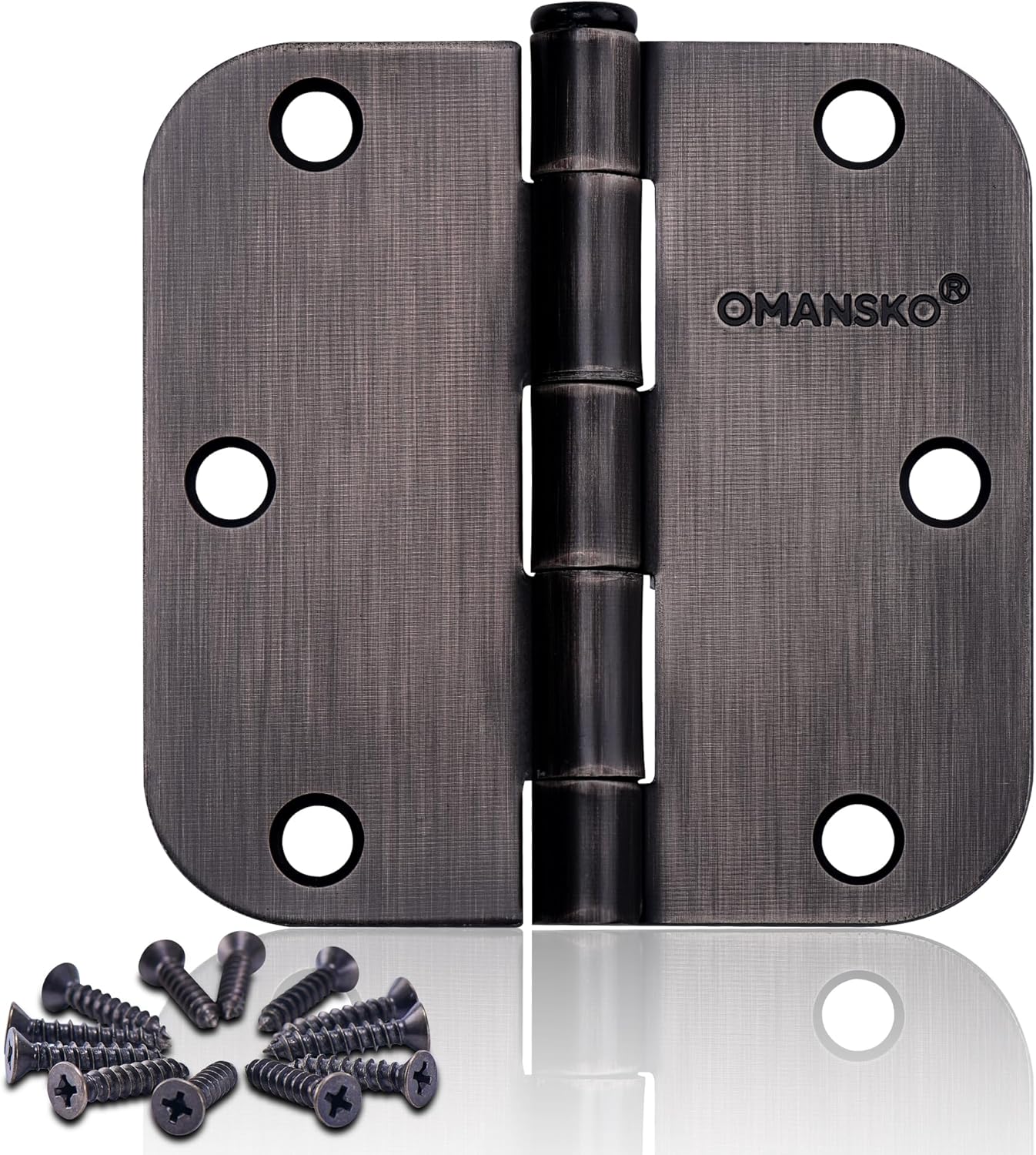 24 Pack 3.5 x 3.5 Inch Oil Rubbed Bronze Door Hinges for Wood