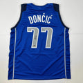 Facsimile Autographed Luka Doncic Dallas Blue Reprint Laser Auto