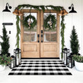 Buffalo Plaid Rug 3ftx5ft Black and White Checked Rug - Thick Cotton