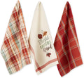 DII Fall Basics Kitchen Dishtowel Collection - 3 Pack 18x28