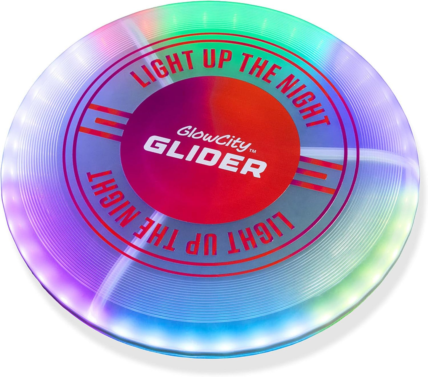GlowCity LED Flying Disc - Bright, Rechargeable Fun