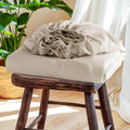 100% French Linen Fitted Sheet Queen - Stone Washed Natural Linen