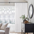 Extra Wide 108 in Pinch Pleat Linen Curtain Panel - Light Filtering