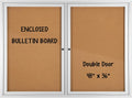 Enclosed Bulletin Board 48x36 with Lockable Acrylic Door
