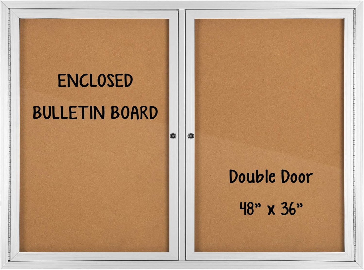 INNOVART Enclosed Bulletin Board 48x36 for Secure Display
