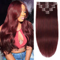 Clip in Hair Extensions 100% Human Hair 22in 8pcs Set - Natural Volume