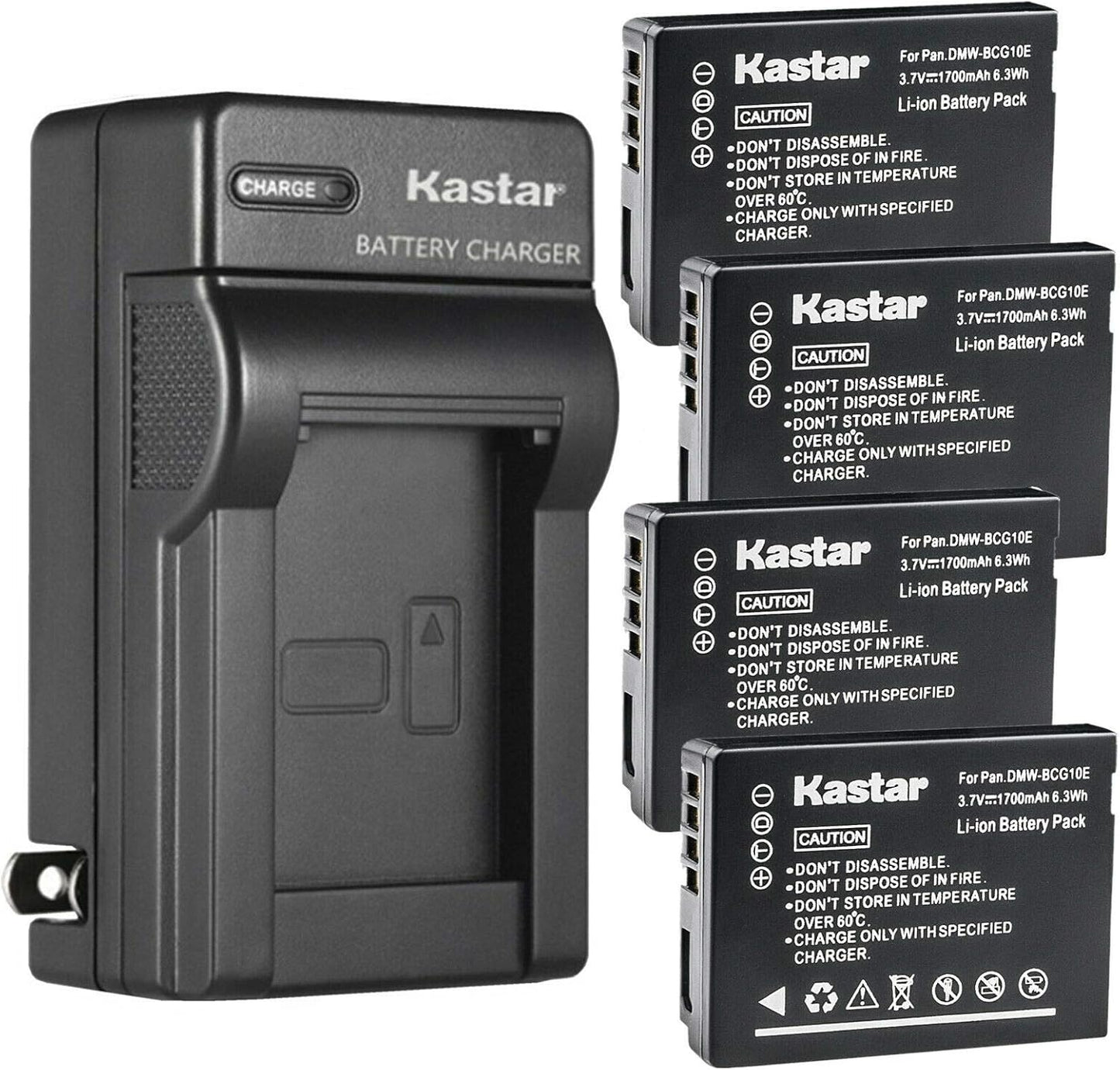 Kastar 4-Pack BP-DC7 Battery and Charger for Leica Cameras