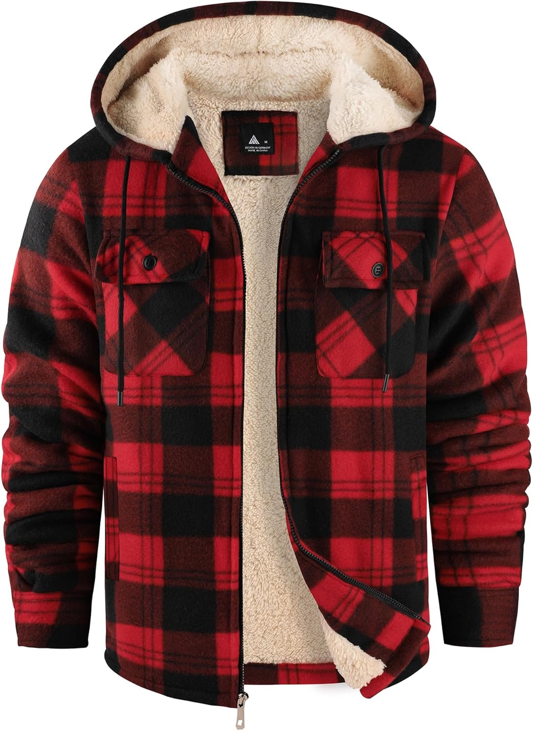 Men Winter Coat Flannel Plaid Shirt Jacket for Warmth and Style