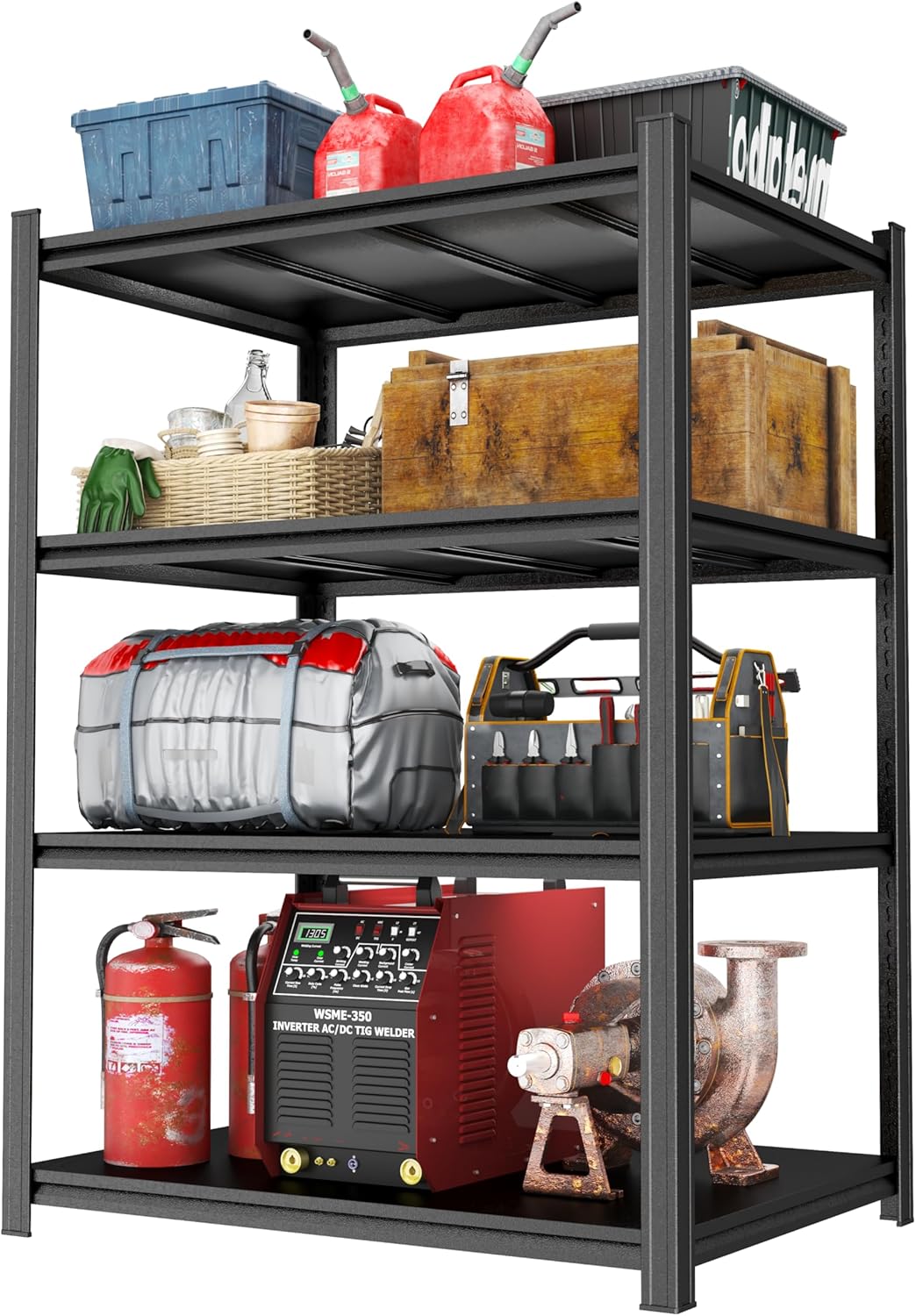 Heavy Duty Garage Shelving Unit for Tools and Equipment Storage