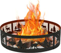 Red Mountain Valley 36 in Fire Pit Ring with Forest & Wildlife Design