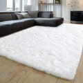 Shag Living Room Rug 5x7 White - Ultra Soft Plush Area Rug