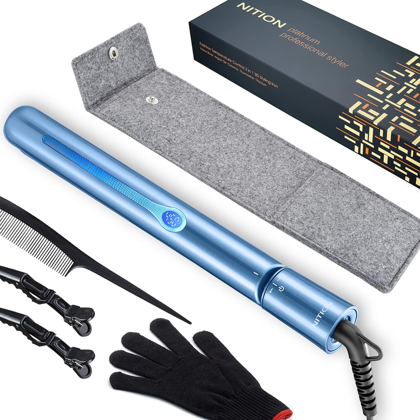 NITION Nano Titanium Hair Straightener for Smooth Styling