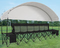 Portable Soccer Bench with Canopy - 6-Seat Team Sideline Bench