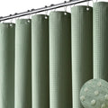 Extra Wide Waffle Shower Curtain 108x72 in - Sage Green Hotel Weight