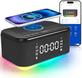 Bluetooth Alarm Clock Radio Bedroom - Dual Alarm, Speaker, Night Light