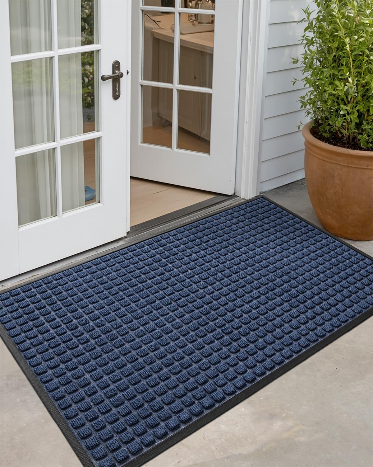 DEXI Front Door Mat: Heavy Duty Non Slip Welcome Mat