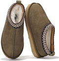 Womens Genuine Leather Slippers with Australian Shearling Lining