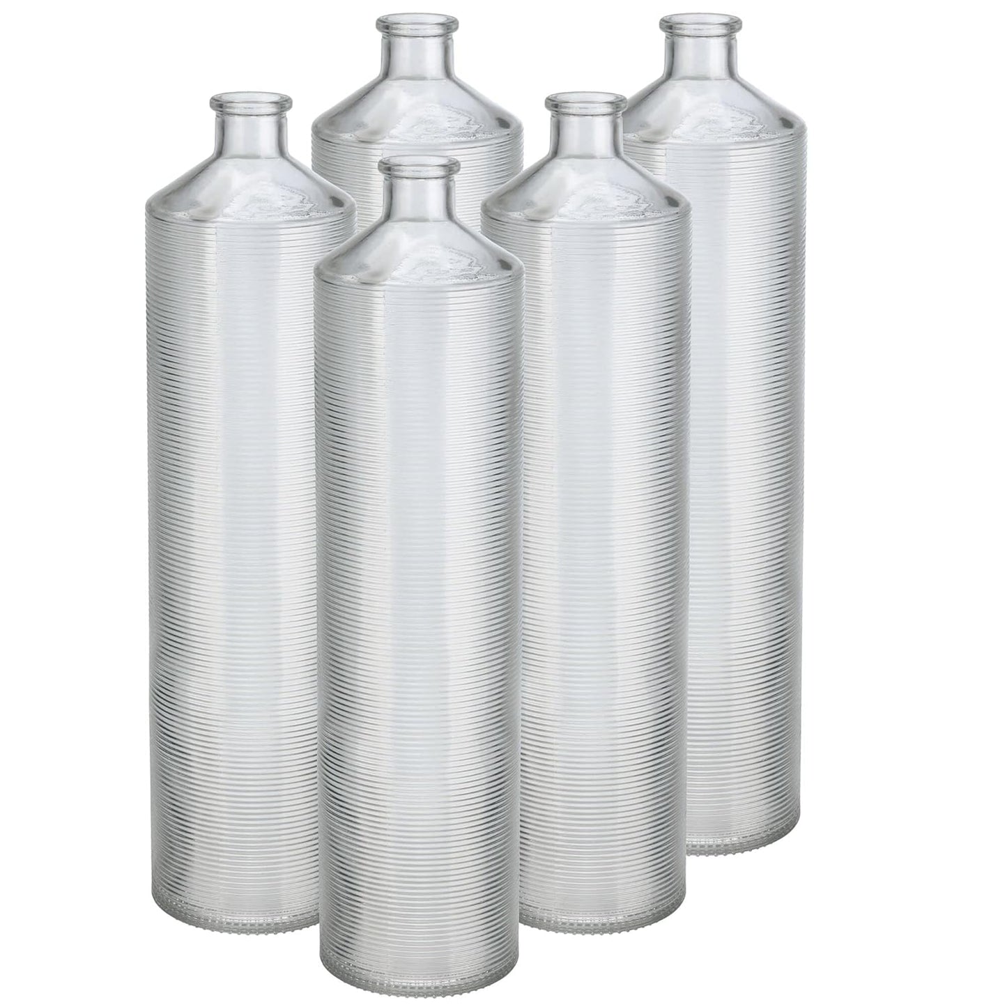 BLACK+DECKER Cocktail Maker Glass Liquor Dispenser Bottles - Set of 5, Dishwasher Safe