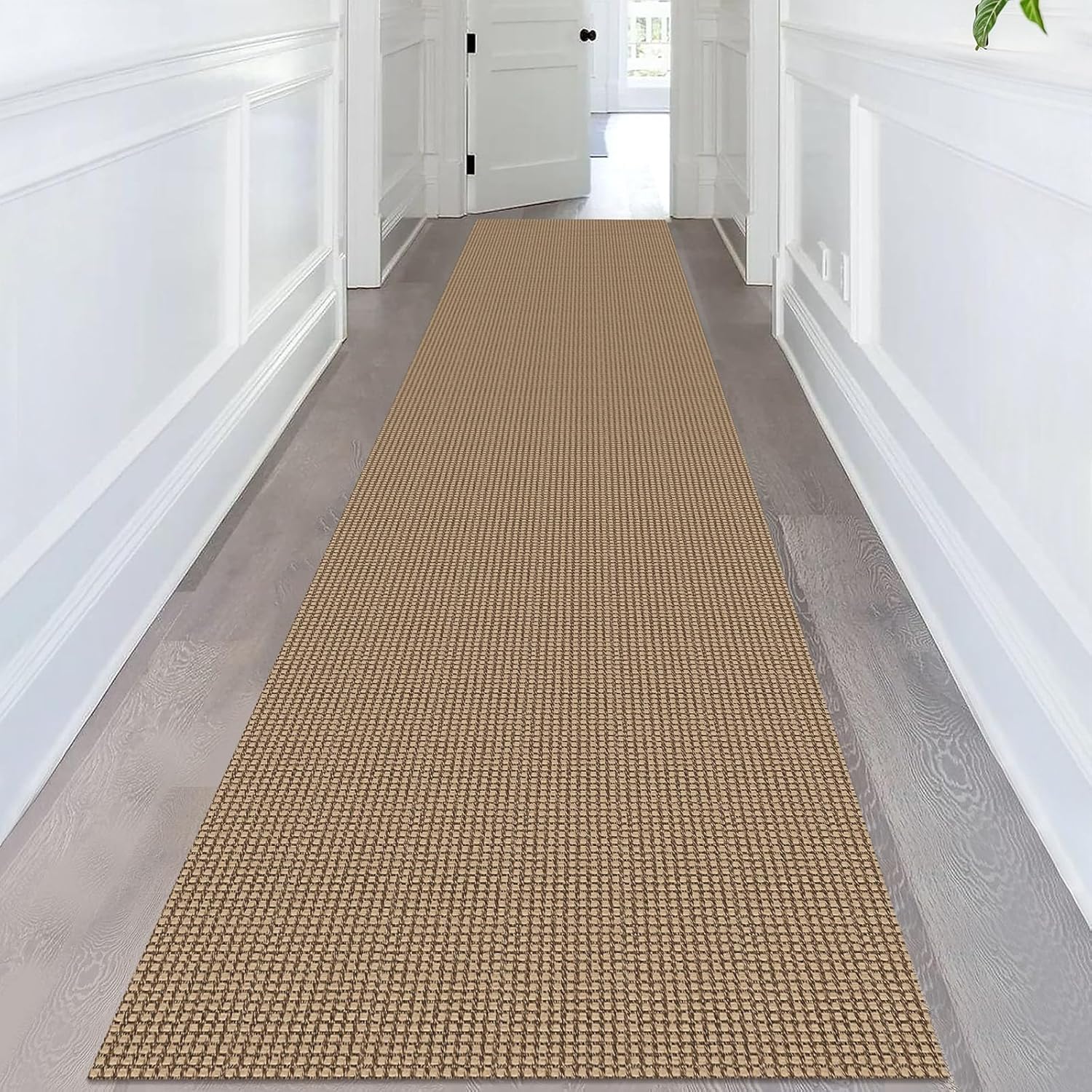 KOZYFLY Extra Long Runners for Hallways - Non Slip Cotton Rug