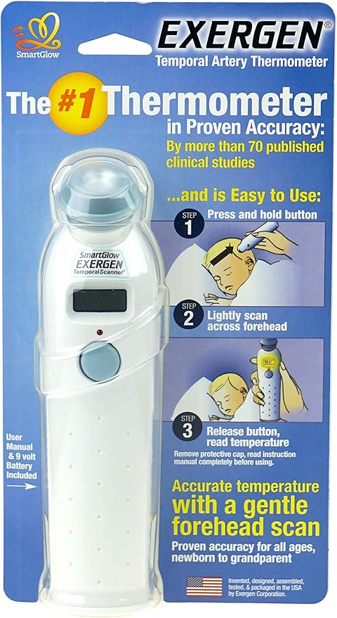 Exergen Temporal Scan Forehead Artery Baby Thermometer Review