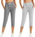 Women's Cropped Sweatpants Capri Joggers - Soft French Terry