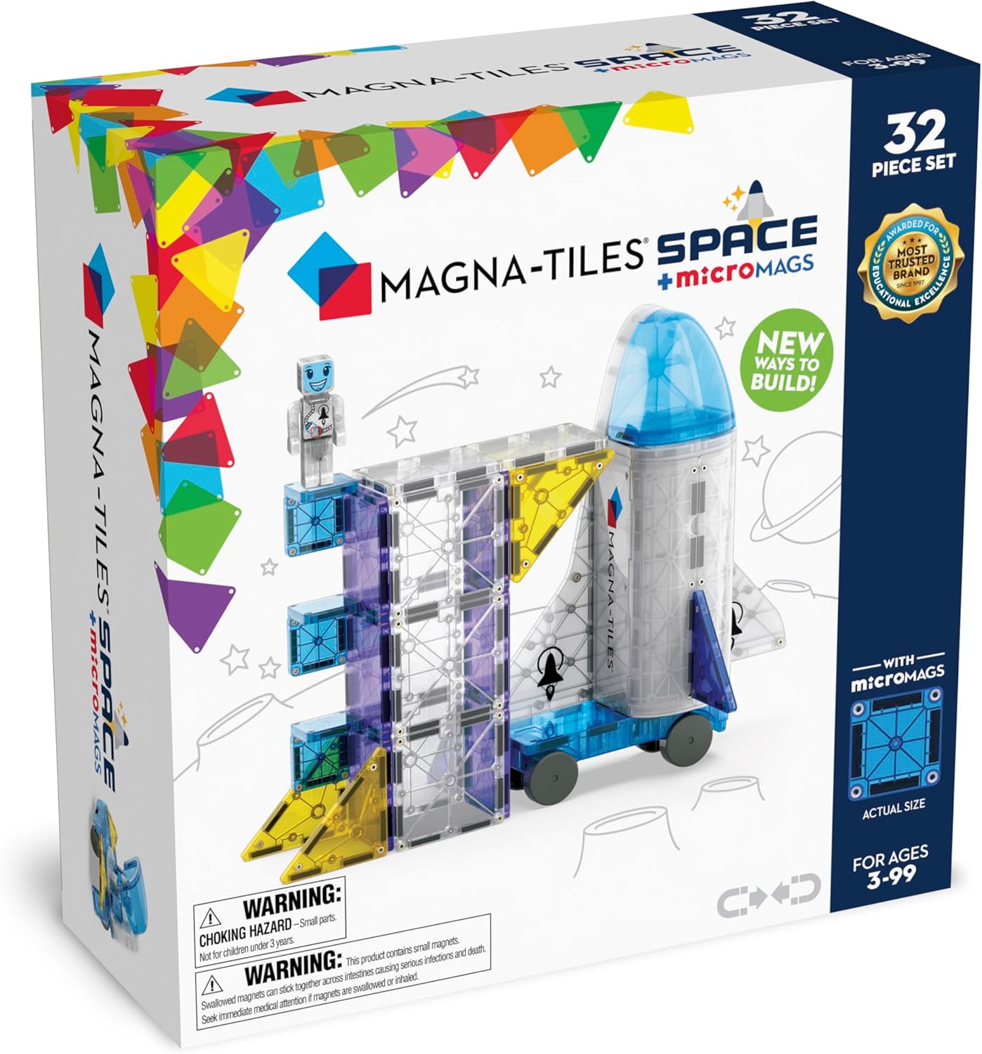 32-Piece MAGNA-TILES Magnetic Set - Build Space Adventures!