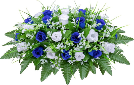 Artificial Cemetery Flowers Saddle-Shaped Tombstone Decor
