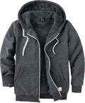 ZITY Men's Zip Up Sherpa Lined Hoodie - Heavyweight Warmth