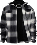 Winter Heavy Sherpa Lined Fleece Plaid Flannel Jacket Men - Warm look