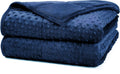 Weighted Blanket 48x72 20lb Twin Size - Cooling Soft Navy