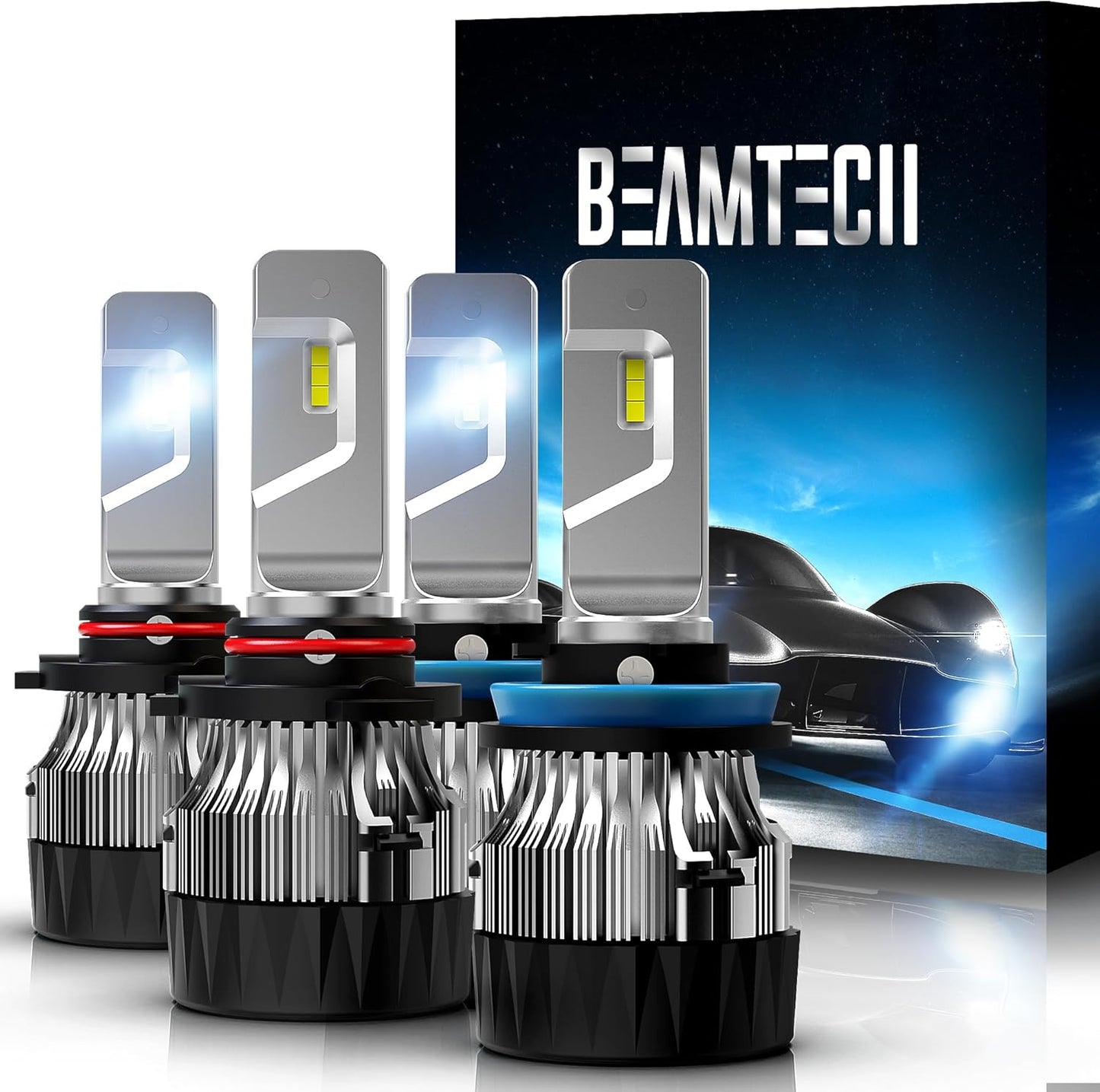 BEAMTECH 9005 H11 Fog Light Bulbs for Safer Night Driving