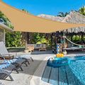 COOLBOYS 20ft x 20ft Sun Shade Sail Sand Rectangle - UV Block Canopy
