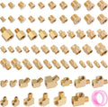 68PCS Brass Pipe Fitting & Adapters Assortment Kit - Durable CA360