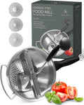 Stainless Steel Food Mill with Detachable Handles - Easy Milling