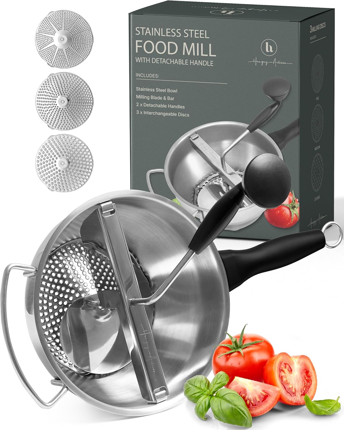 Stainless Steel Food Mill for Effortless Baby Food & Sauces