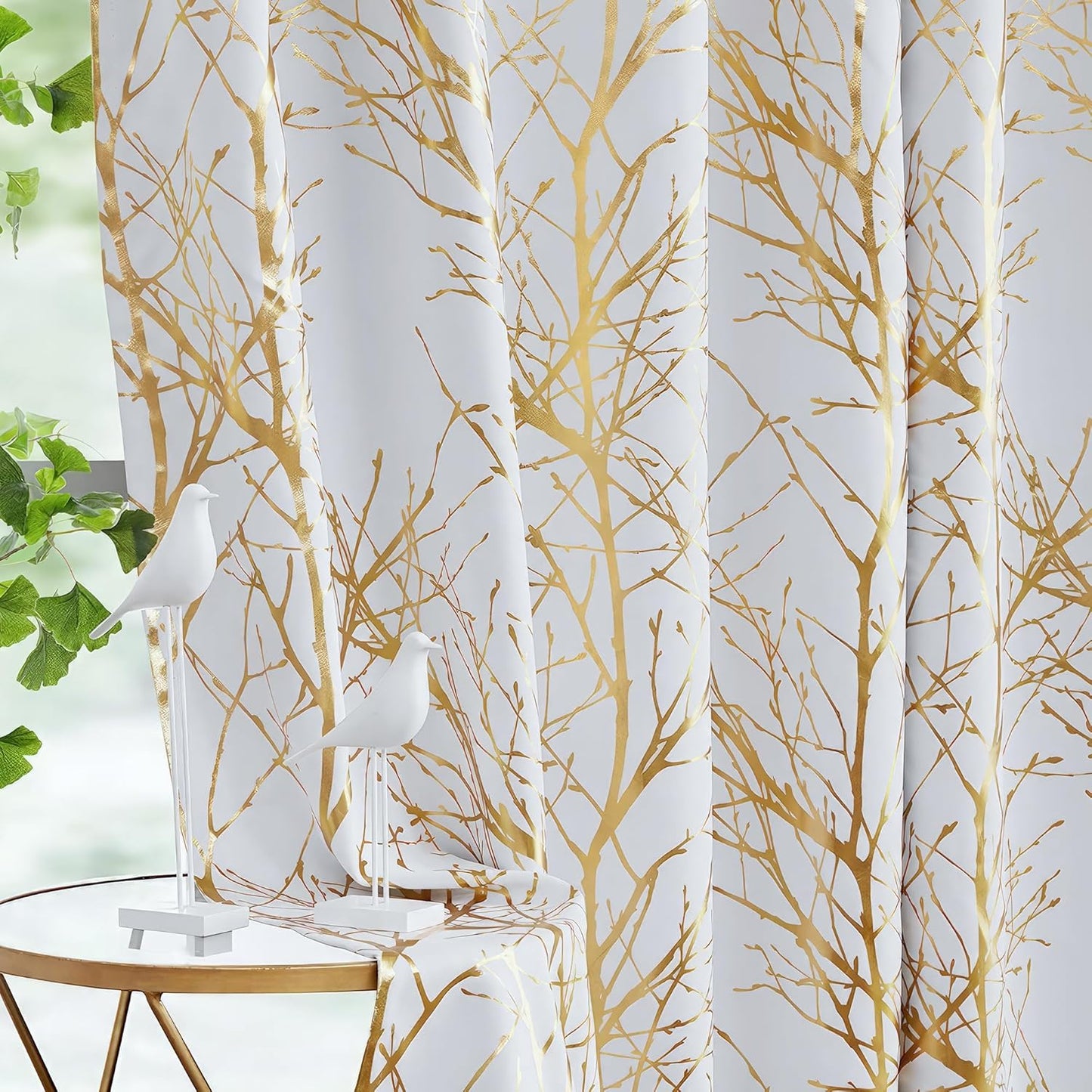 FMFUNCTEX 100% Blackout Curtains for Bedroom and Living Room