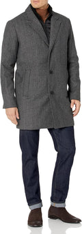 DOCKERS mens Henry Wool Blend Top Coat - Versatile Warm Layer