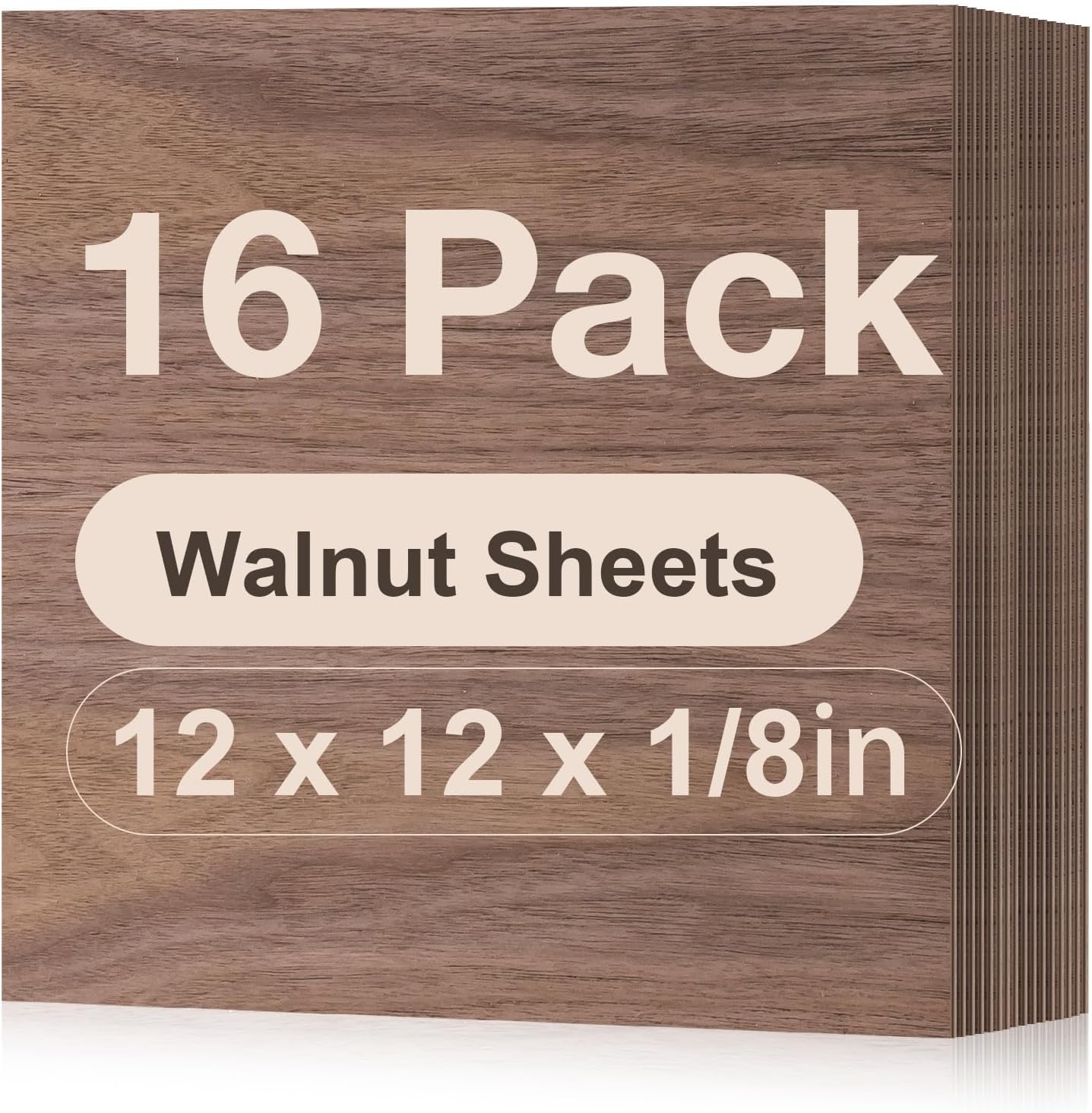 ROBOTIME 16-Pack Walnut Plywood for Laser Cutting Projects
