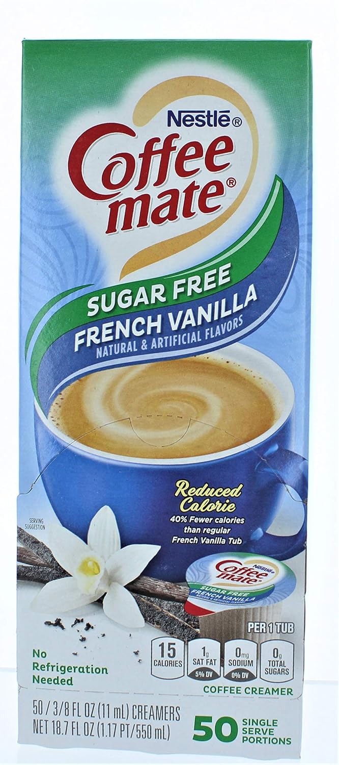 50 French Vanilla Creamer Pods for Delicious Coffee