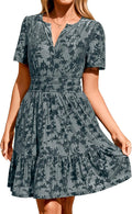 Simplee Velvet Short Sleeve Cocktail Dress - Flattering V-Neck Mini It
