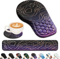 Ergonomic 3-in-1 Mouse & Keyboard Rest Set | Massage Design | Non-Slip | Purple