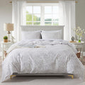 Cotton Duvet Cover Queen - Floral 3-PC Comforter Cover Set