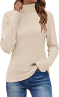 Zeagoo Womens Turtleneck Cable Knit Pullover - Cozy Fall Essential