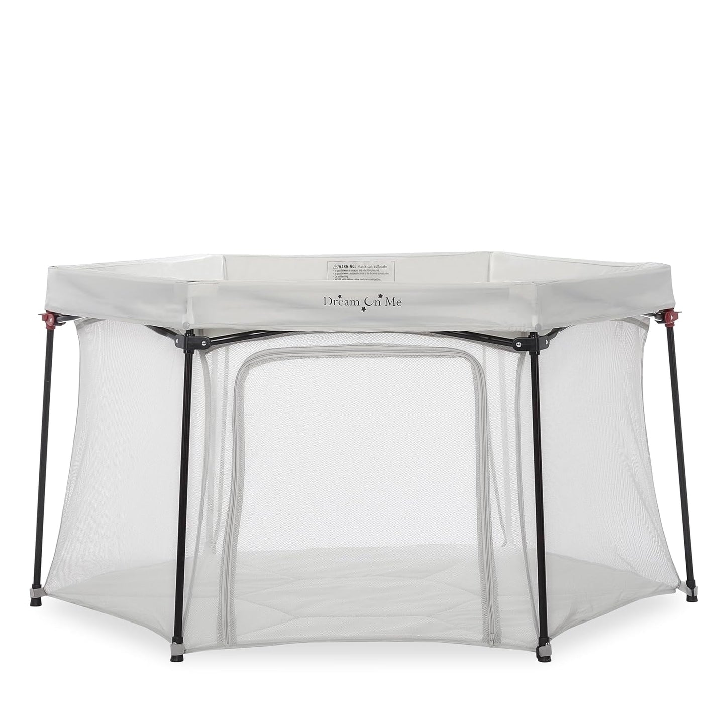 Onyx Baby Playpen with Zipper Door and Breathable Mesh Sides