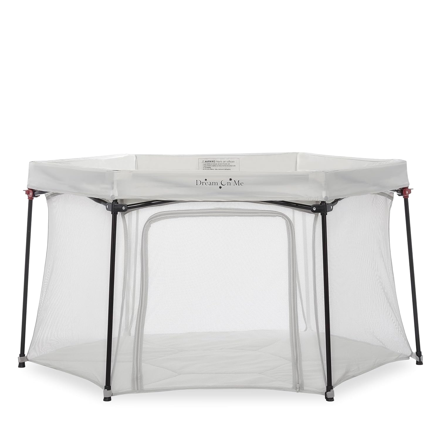 Onyx Baby Playpen with Zipper Door and Breathable Mesh Sides