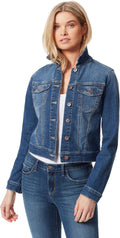 Jessica Simpson Plus Denim Stretch Denim Jacket - Cropped Fit