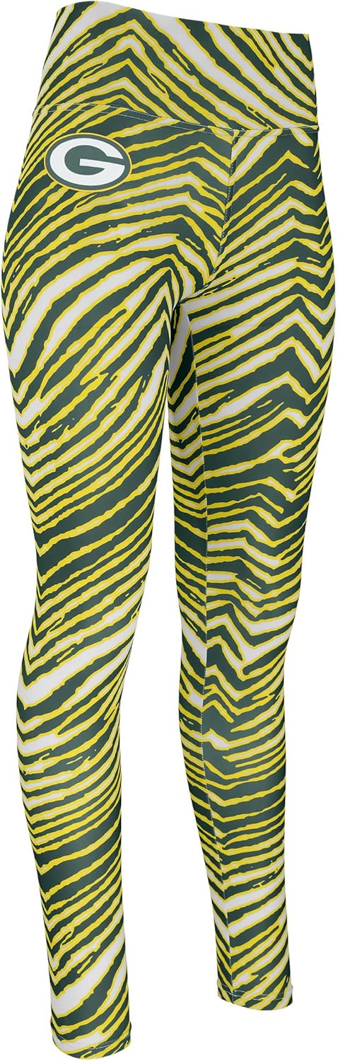 Zubaz NFL Women's Full Length High Waist Leggings with Pockets