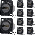 HDMI Panel Mount Coupler 10Pack - 4K D-Type Pass Through Adapter