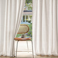 Privacy Linen Curtains 2 Panels 52 x 84 in White - Light Filtering